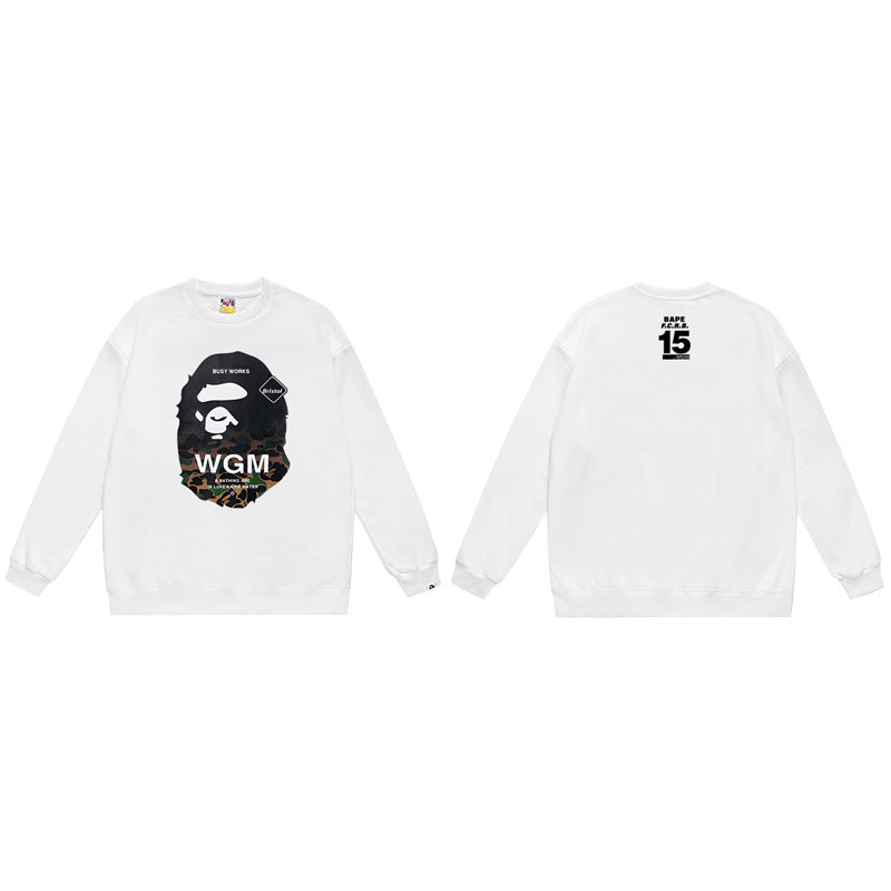 BAPE Ape Head Crewneck Sweatshirt Multi Print Streetwear Pullover