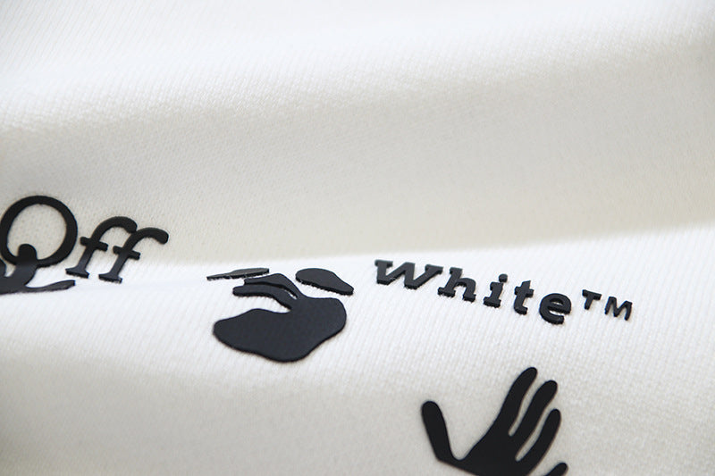 Off White Hand Letter Graphic Casual Shorts Unisex