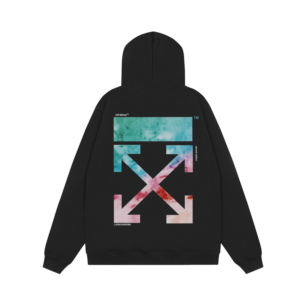 Off‑White Multi‑Arrow Abstract Graphic Oversized Hoodie Streetwear