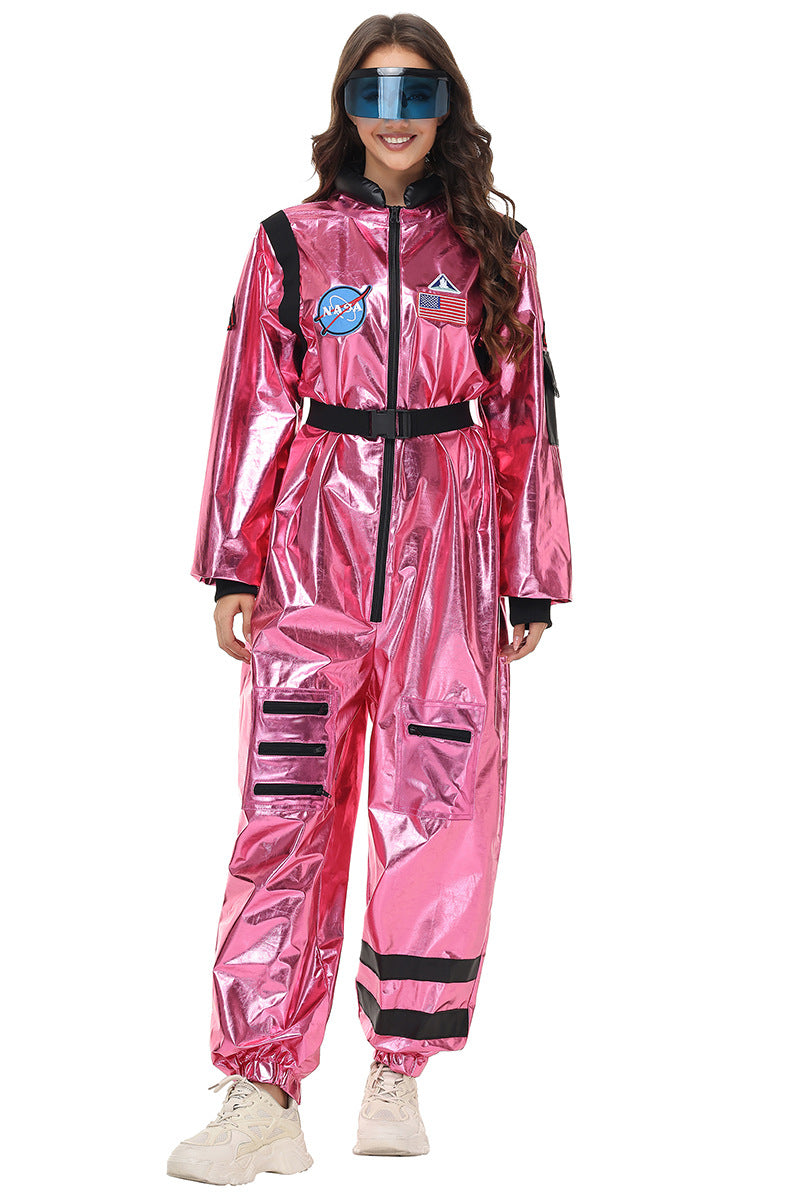 Halloween Women Astronaut Space Suit Cosplay Pilot Jumpsuit Party Sets