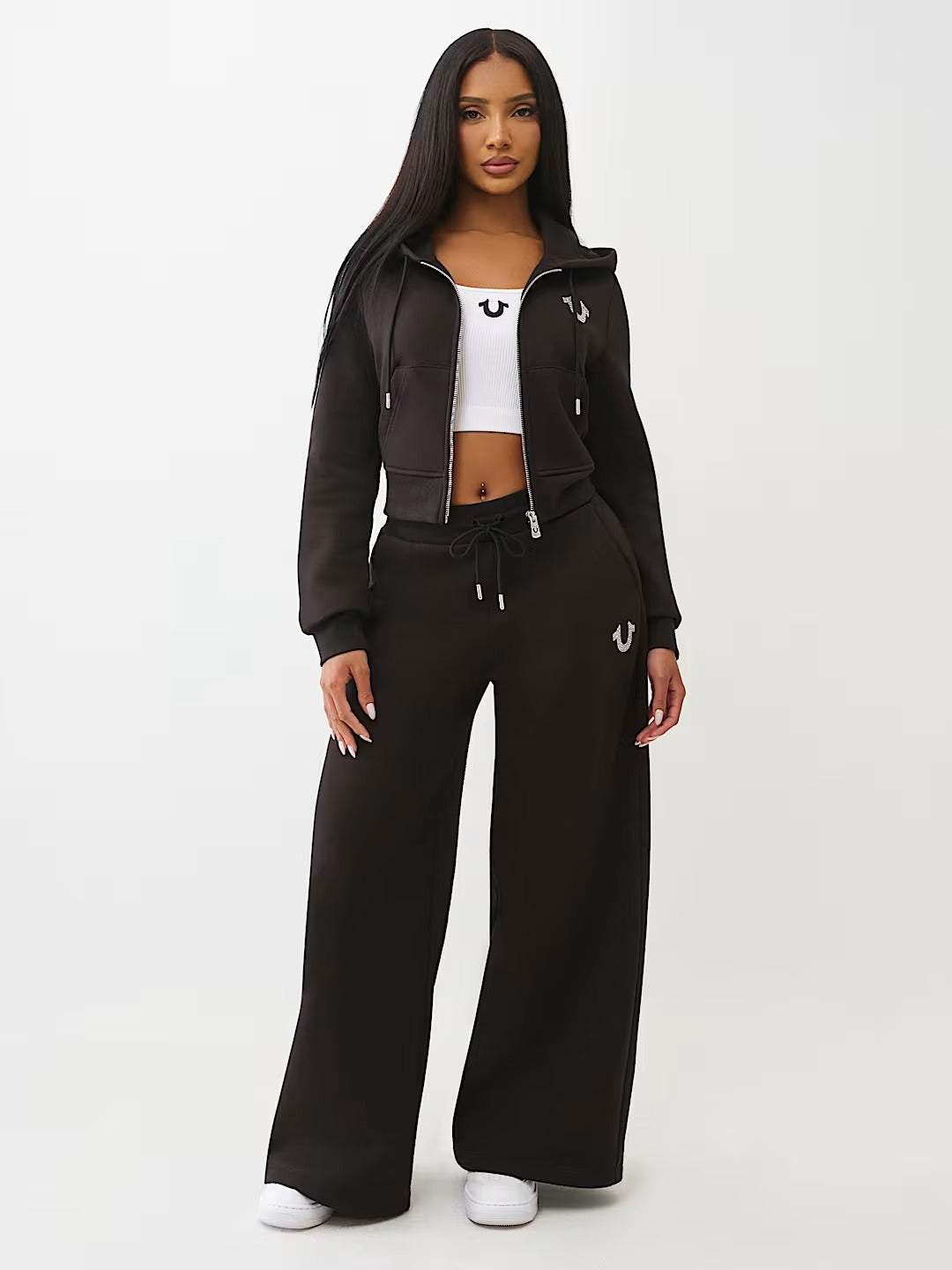 True Religion Wing Rhinestone Loose Casual Sweatpants Women Y2K