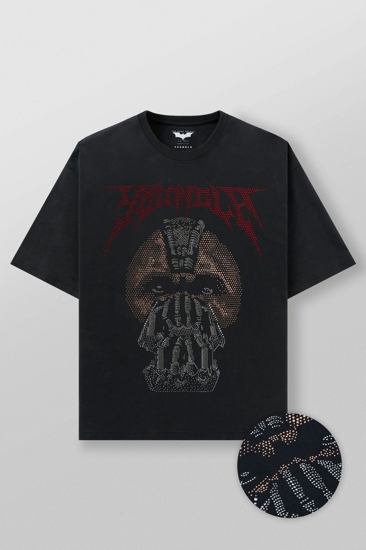 YOUNGLA 4257 Batman Rhinestone Tees