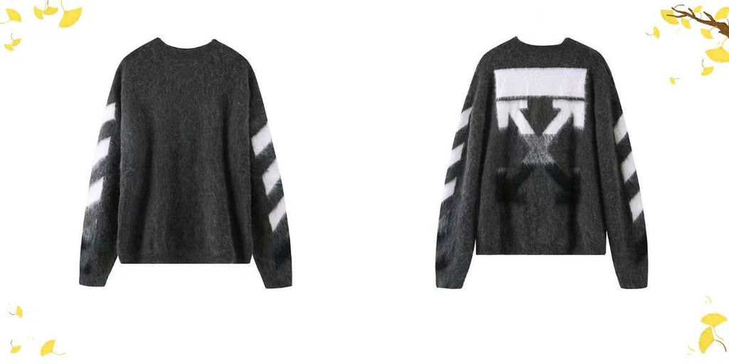 Off-White Diag Ombre Brushed Knit Crewneck Arrows Jumper