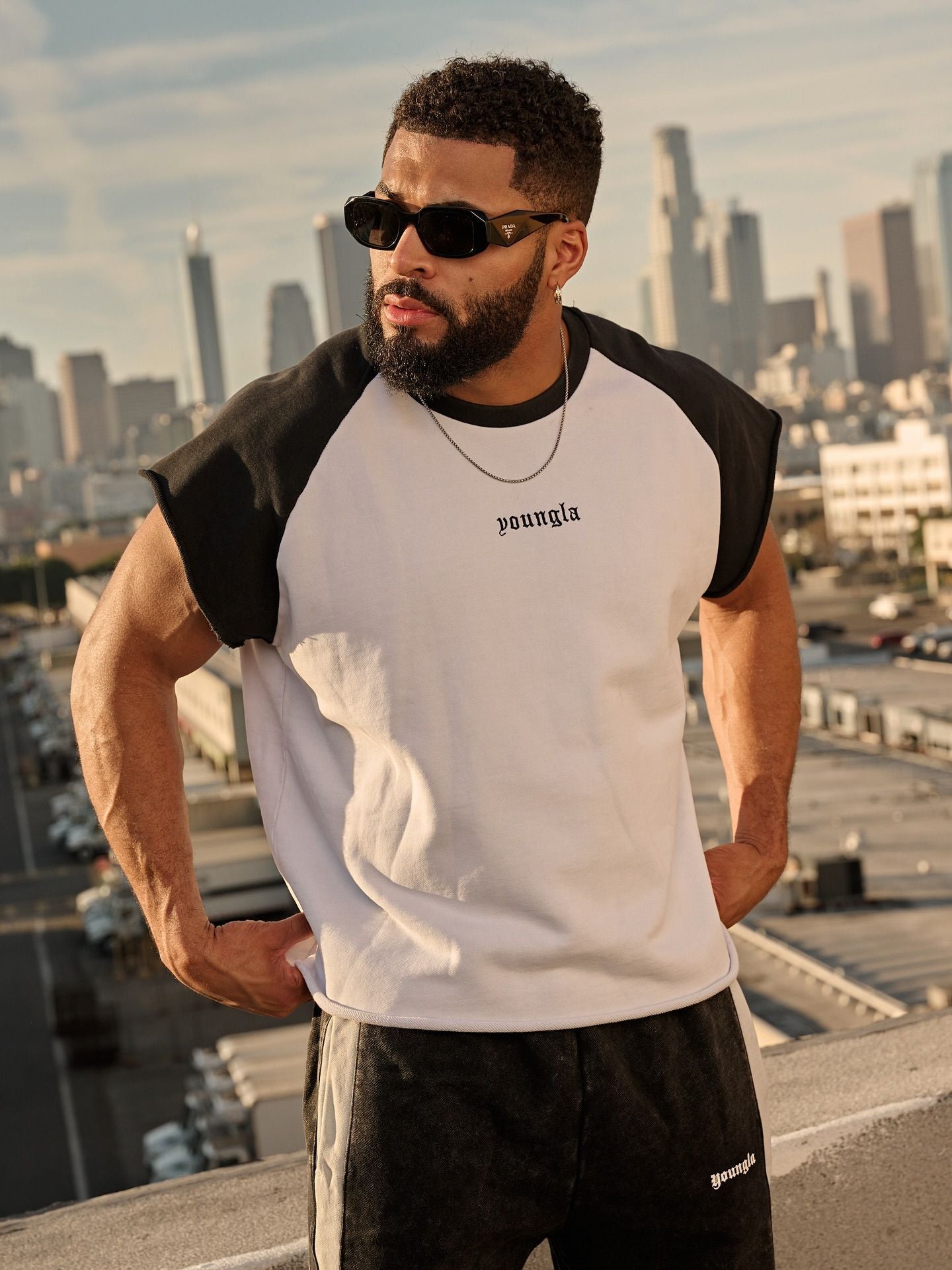 YOUNGLA 4243 Raw Raglan Tanks