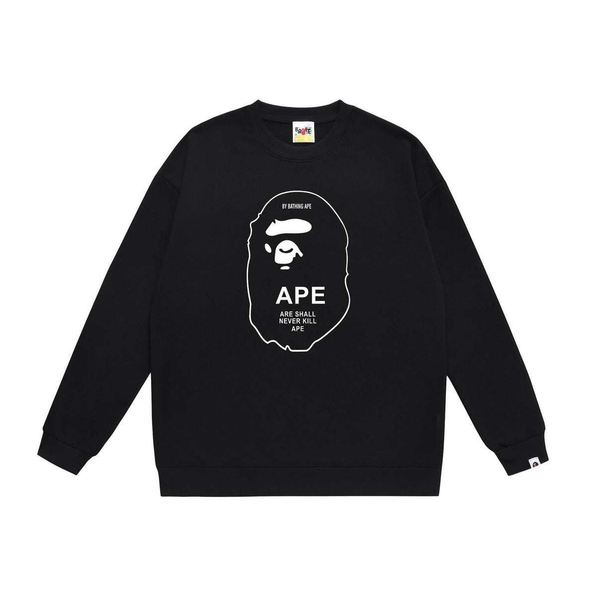 BAPE Crewneck Sweatshirt Ape Head Multi Graphic Street Pullover