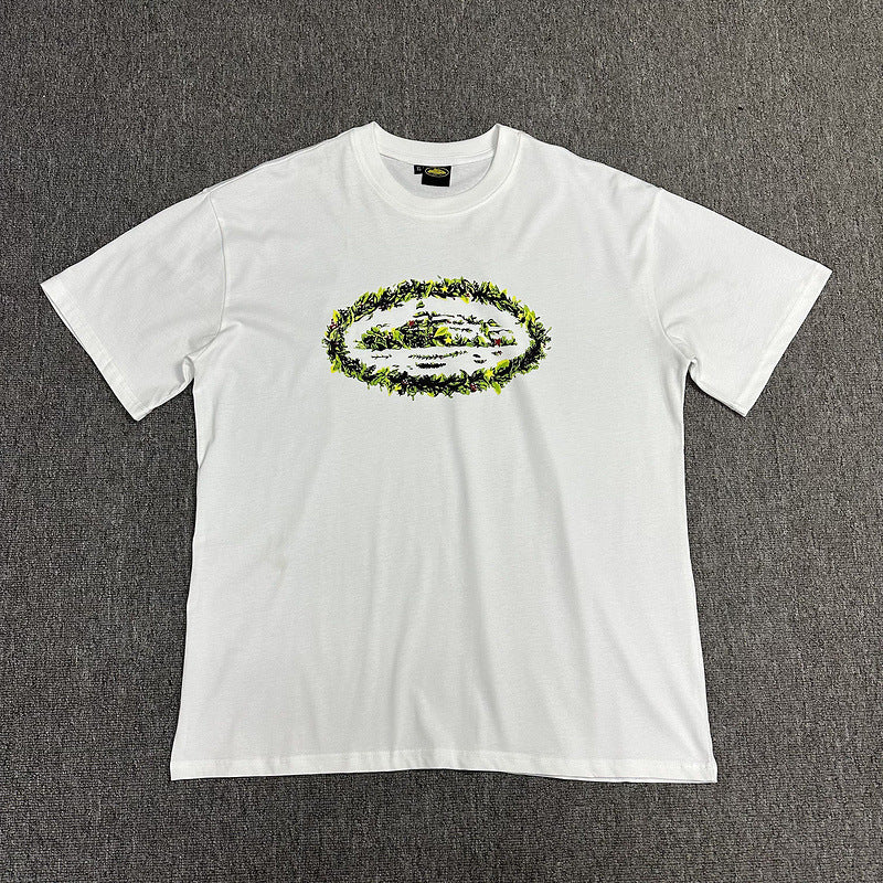 Corteiz Alcatraz Logo Letter Crew Neck Short Sleeve T‑Shirt Unisex