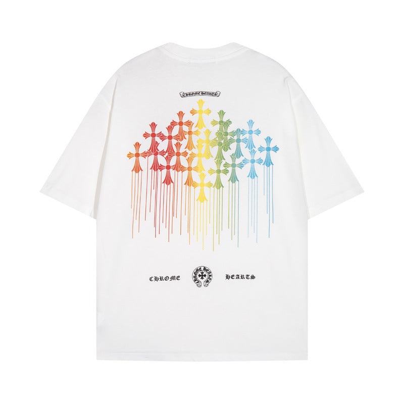 Chrome Hearts Multi‑Cross Graphic Oversized Tee Streetwear Unisex