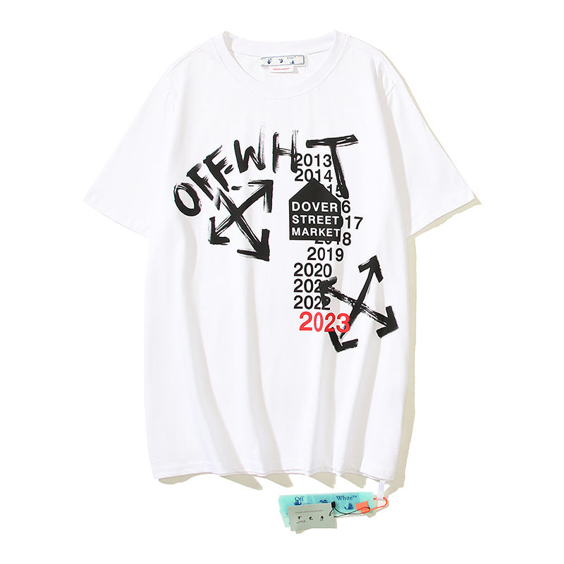 Off-White Arrow Graphic Print Short Sleeve Tee Streetwear Unisex