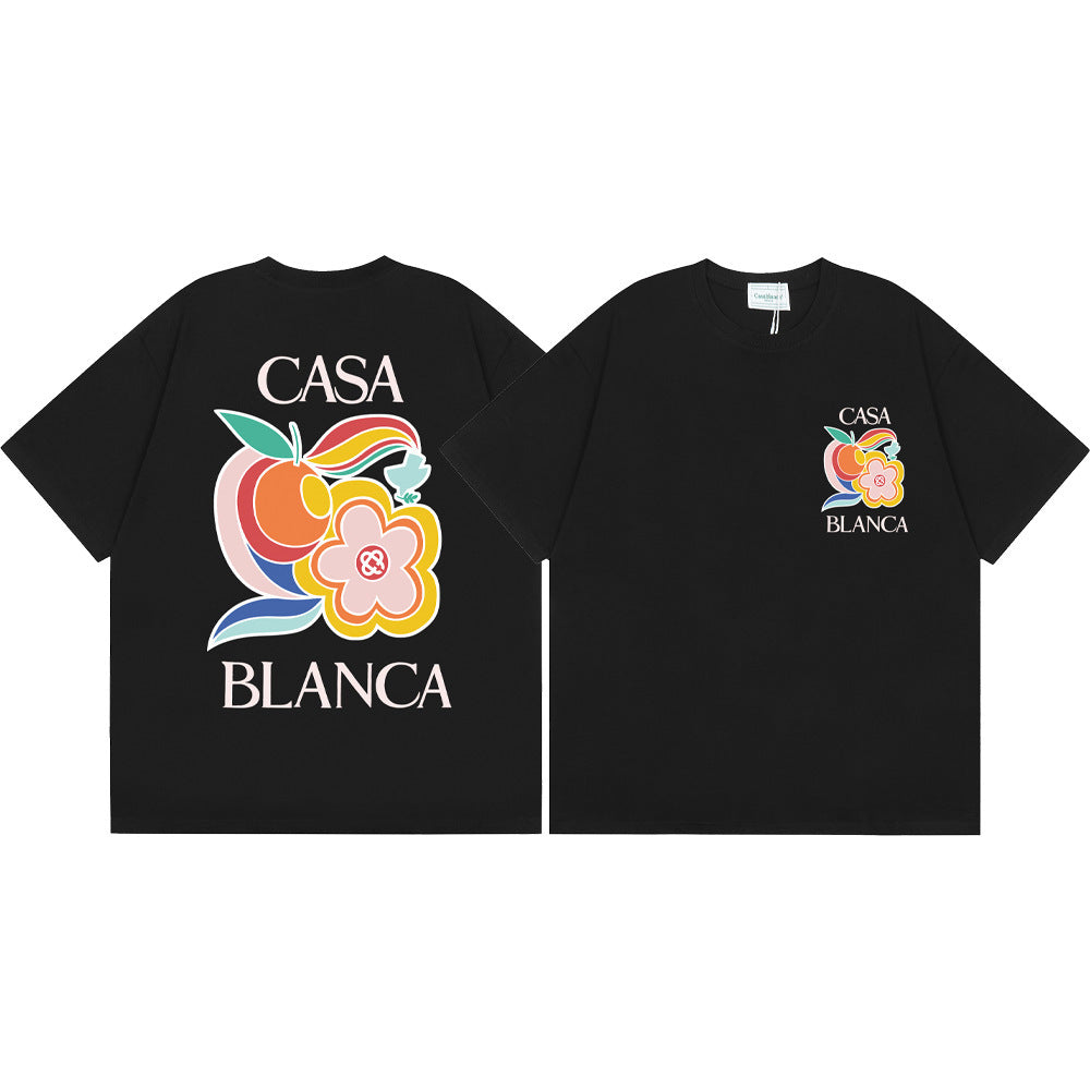 Casablanca Multi‑Print Tennis Floral Graphic Oversized Tee Streetwear