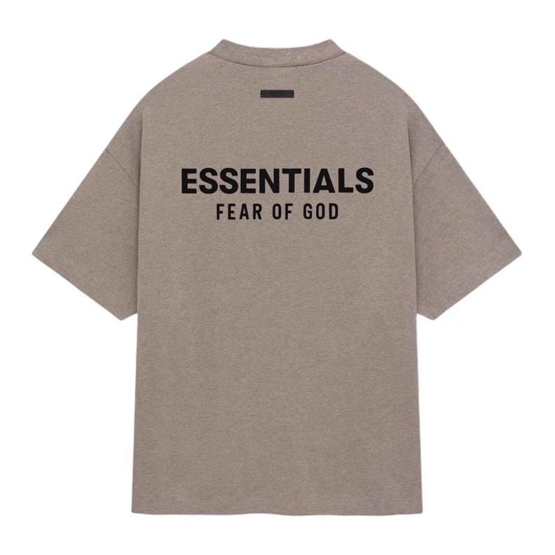Fear Of God Essentials Rubber Print Letter Crew Neck Short Sleeve T Shirt