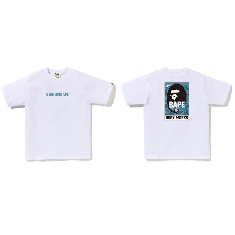 Bape Ape Head Shark Koi Fuji Graphic Oversized Tee Streetwear Unisex