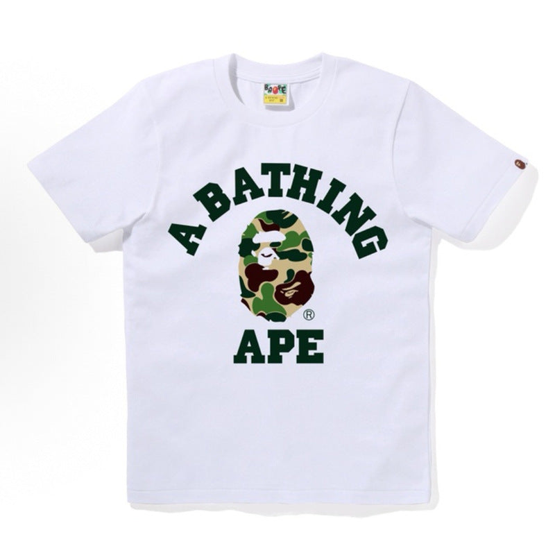 Bape Ape Head Graphic Short Sleeve Tee Streetwear Unisex