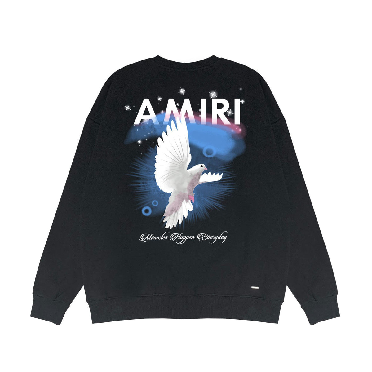 AMIRI Dove Graphic Crewneck Sweatshirt Street Casual Loose Pullover