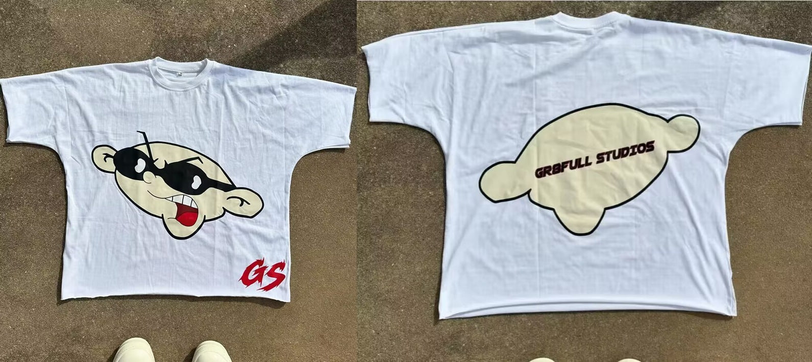 Y2K Punk Cartoon Hip Hop Grafik Unisex Oversized Streetwear Baumwoll-T-Shirt