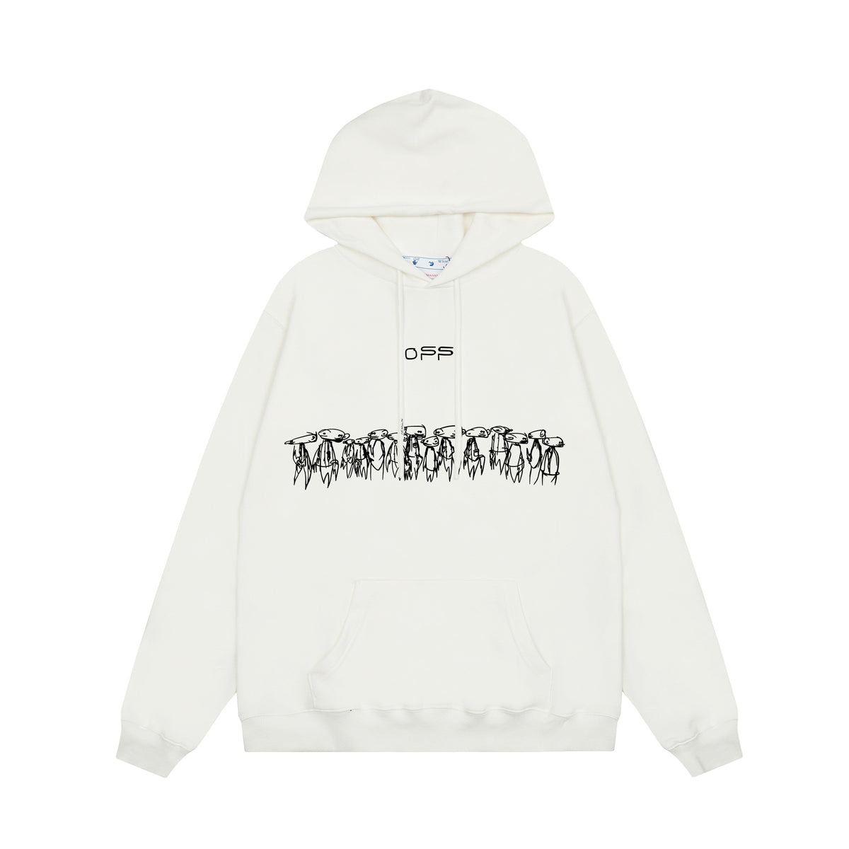 Off‑White Multi‑Arrow Abstract Graphic Oversized Hoodie Streetwear