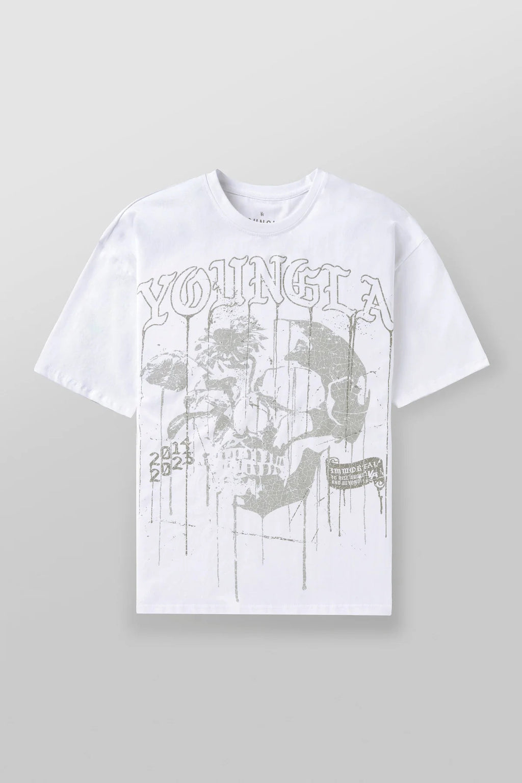 YOUNGLA 4116 Floral Skull Tees