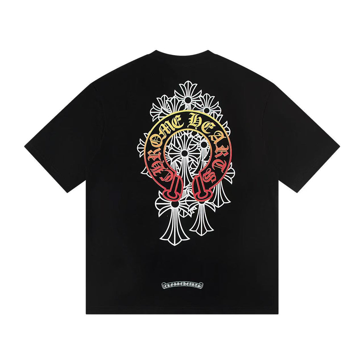 Chrome Hearts Horseshoe Cross Print Short Sleeve Tee Unisex