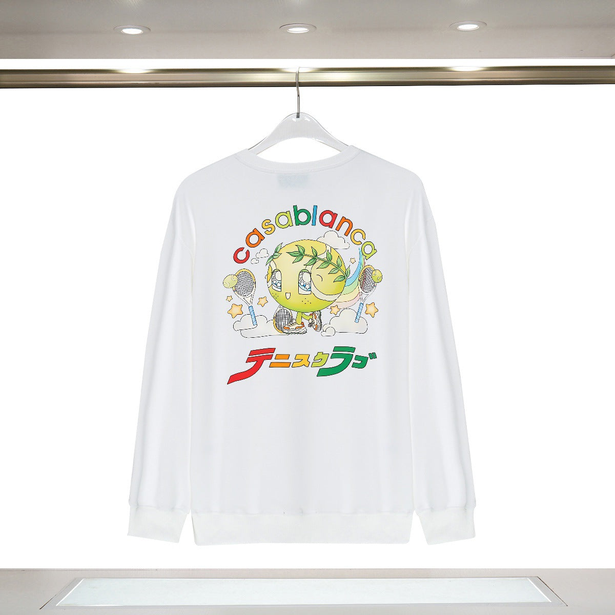 Casablanca Art Graphic Crewneck Sweatshirt Vintage Casual Pullover
