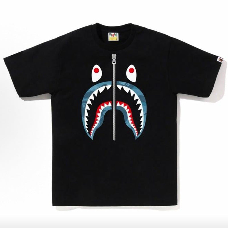 BAPE Ape Head Cartoon Print Loose Unisex Short Sleeve T-Shirt