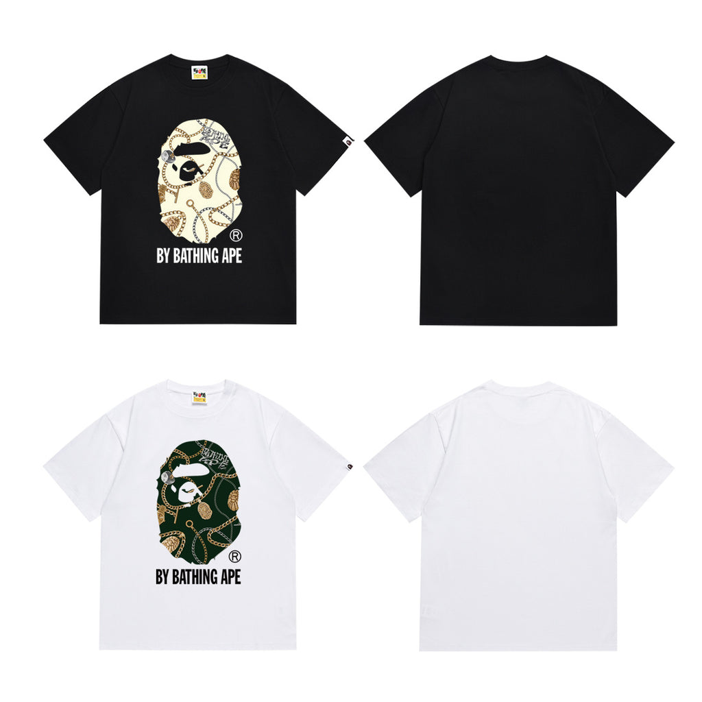 BAPE Ape Head Graphic Print Short Sleeve Tee Streetwear Unisex
