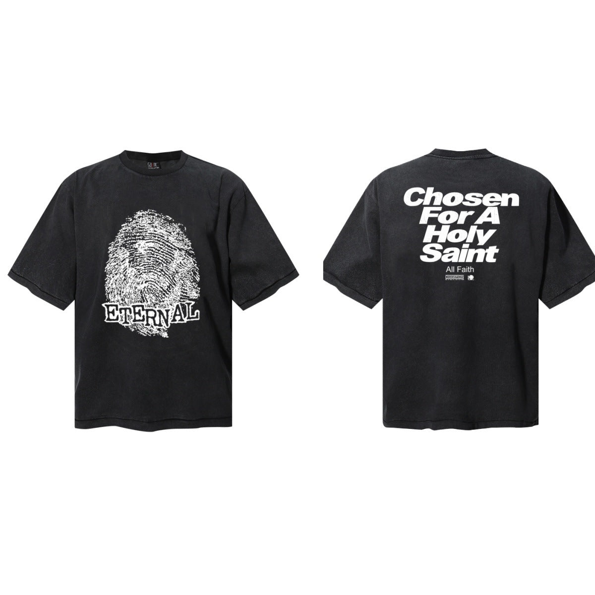 Saint Michael Vintage Washed Graphic Print Loose Streetwear T-Shirt