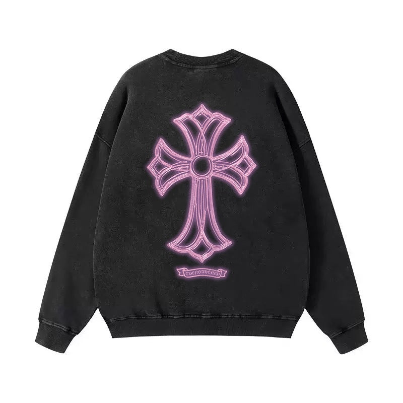 Chrome Hearts Cross Horseshoe Crewneck Sweatshirt Vintage Street Top