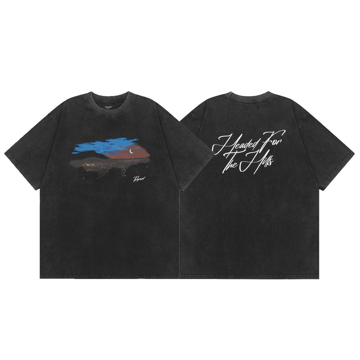 Represent Shark Washed Graphic Oversized Tee Streetwear Unisex