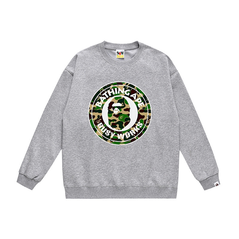 BAPE Ape Head Crewneck Sweatshirt Multi Print Streetwear Pullover