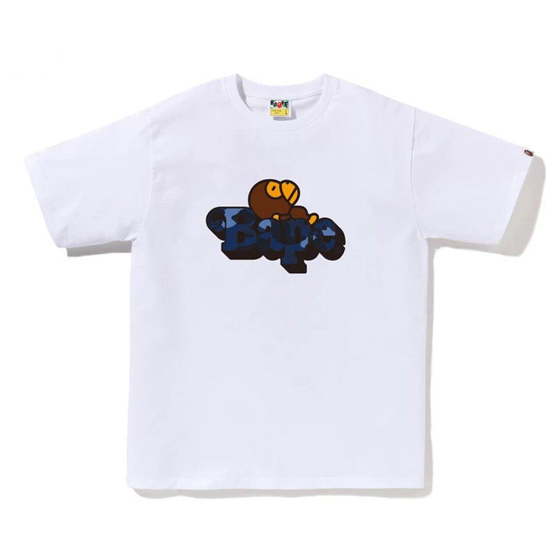 BAPE Ape Head & Shark Graphic Tee Loose Unisex Streetwear T-Shirt