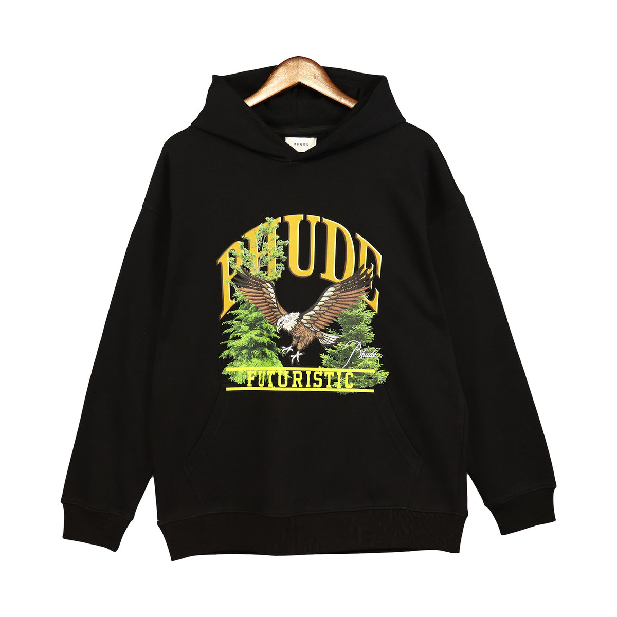 Rhude Cartoon Letter Hoodie Streetwear Cotton Pullover Sweatshirt