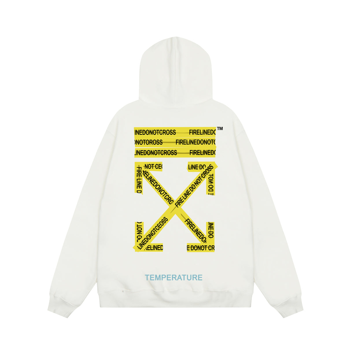 Off‑White Multi‑Arrow Abstract Graphic Oversized Hoodie Streetwear