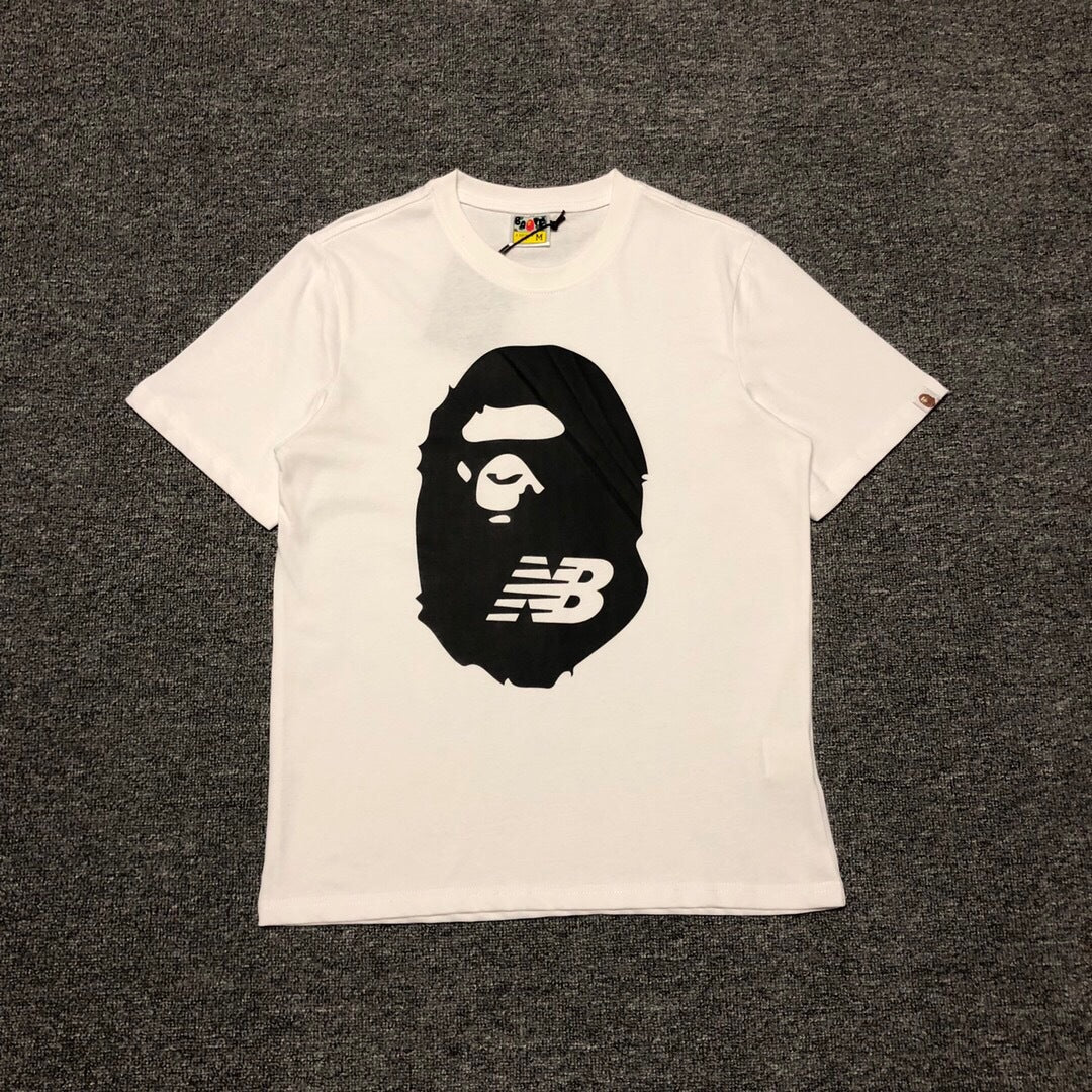 BAPE Classic Camo Ape Head Letter Print Loose Unisex Casual T-Shirt