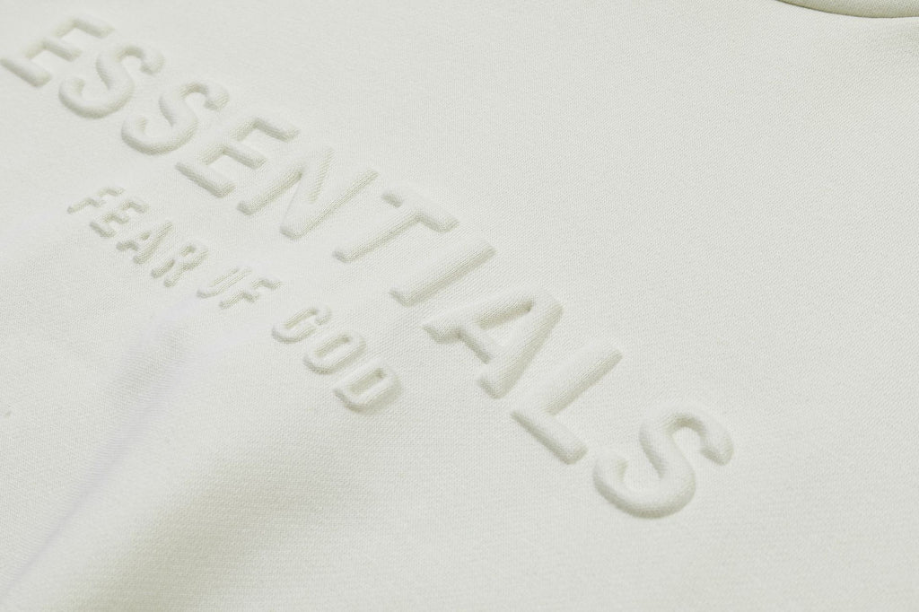Fleece Lined Embossed Letter Streetwear Pullover Hoodie