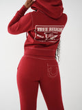 True Religion Y2K Zip Up Hoodie Sweatpants Set Women