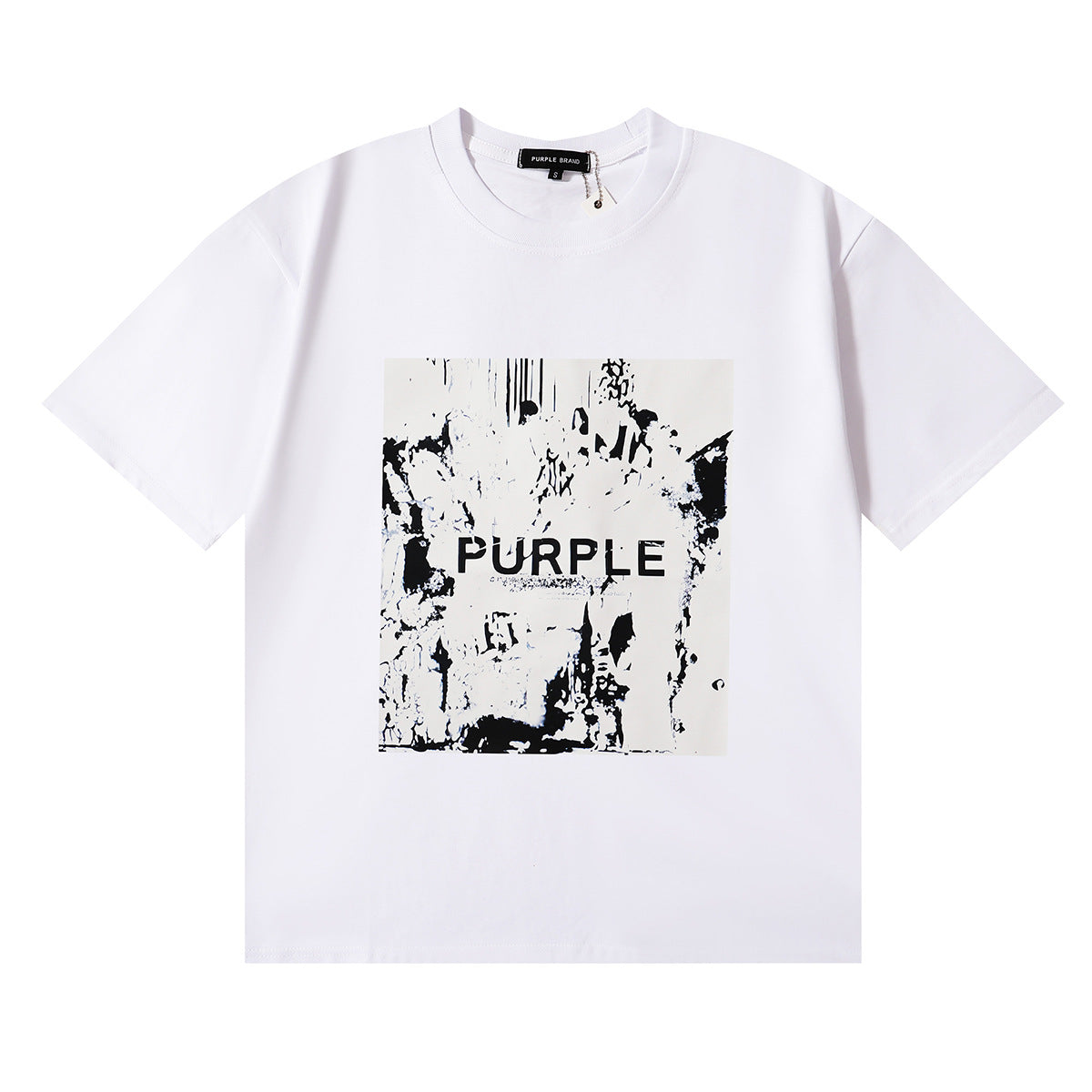 Purple Brand Graphic Tee Loose Unisex Vintage Streetwear T-Shirt