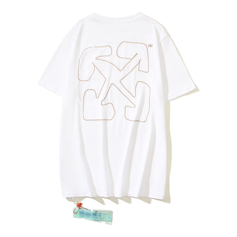 Off White Arrow Graphic Print Short Sleeve Tee Streetwear Unisex