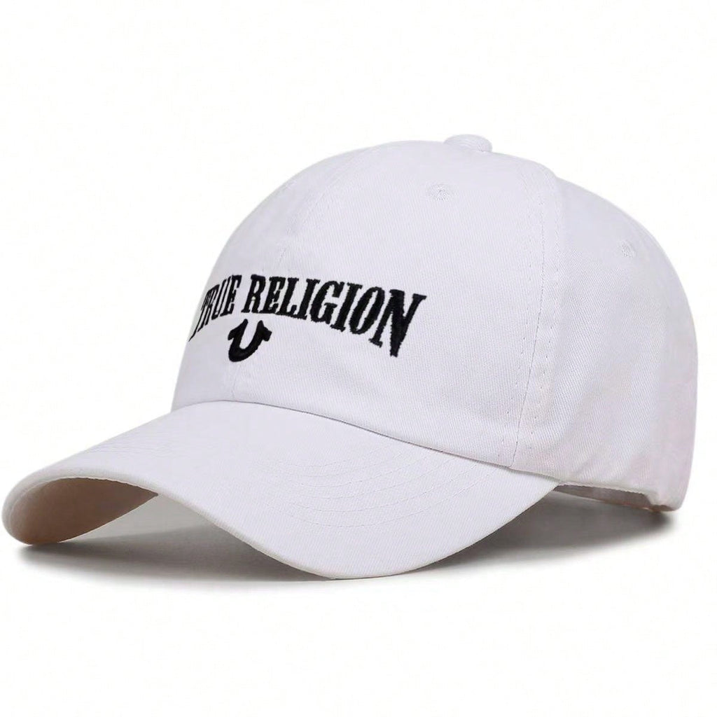 True Religion Embroidered Soft Top Baseball Cap Unisex Outdoor Casual Dad Hat