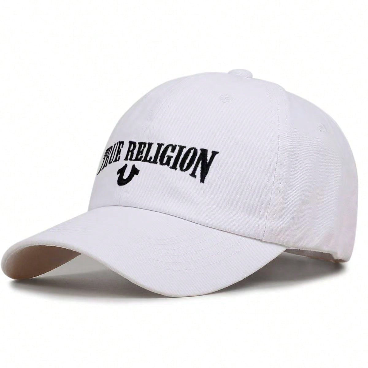 True Religion Embroidered Soft Top Baseball Cap Unisex Outdoor Casual Dad Hat