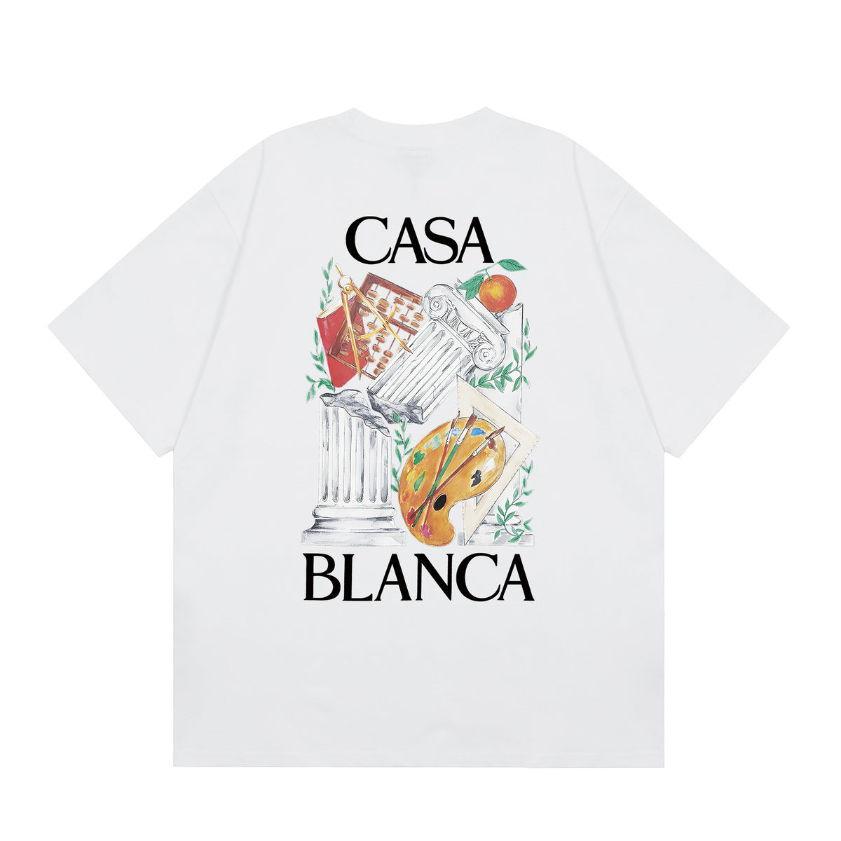 Casablanca Multi‑Artwork Vintage Graphic Oversized Tee Streetwear