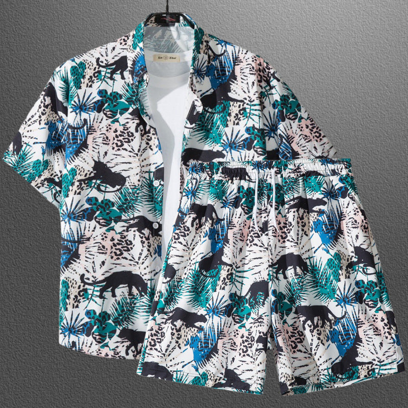 Couple Tropical Floral Short Sleeve Beach Matching Vacation Set 5127-5141