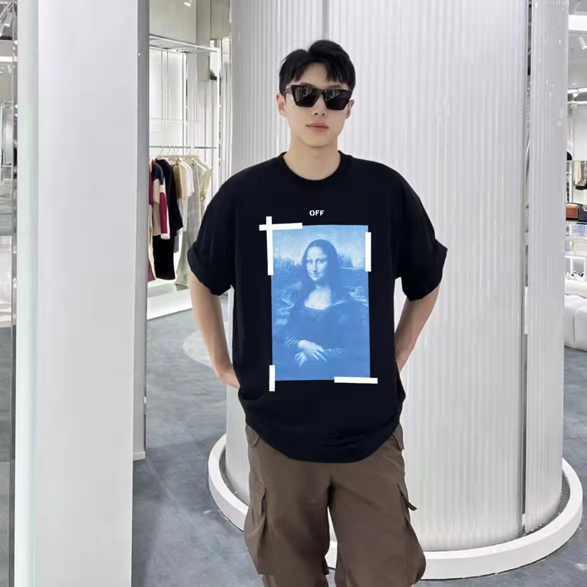 Off White Arrow Graphic Print Short Sleeve Tee Streetwear Unisex