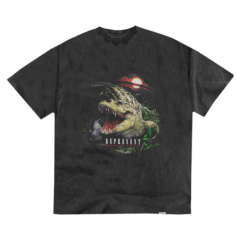 Represent Vintage Washed Graphic Short Sleeve Tee Streetwear Unisex