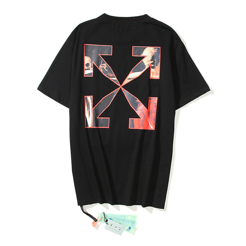 Off-White Arrow Graphic Print Short Sleeve Tee Streetwear Unisex