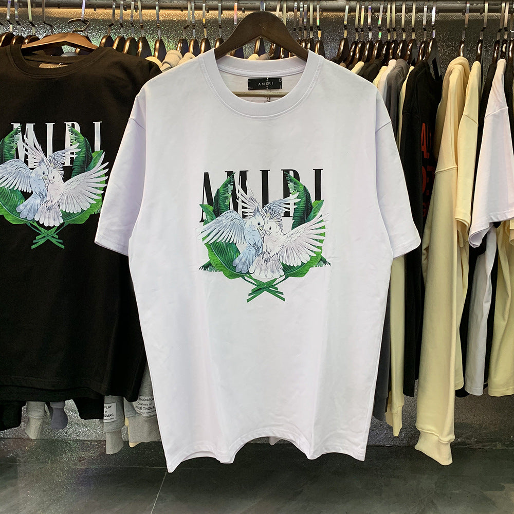 Amiri Peace Dove Graphic Oversized Tee Streetwear Unisex