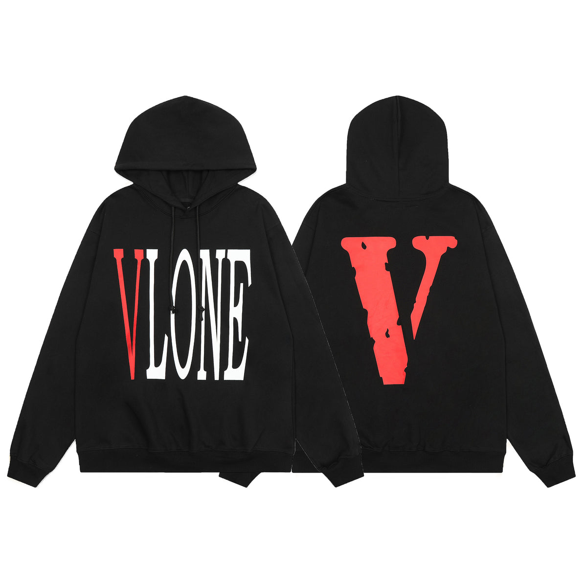 Vlone Friends Big V Logo American Style Unisex Hoodie