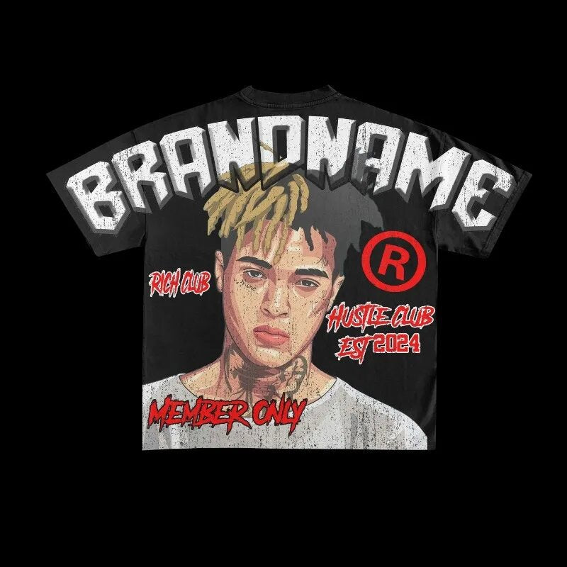 Y2K Punk Vintage NBA & Ski Mask Streetwear Unisex Cotton Tee