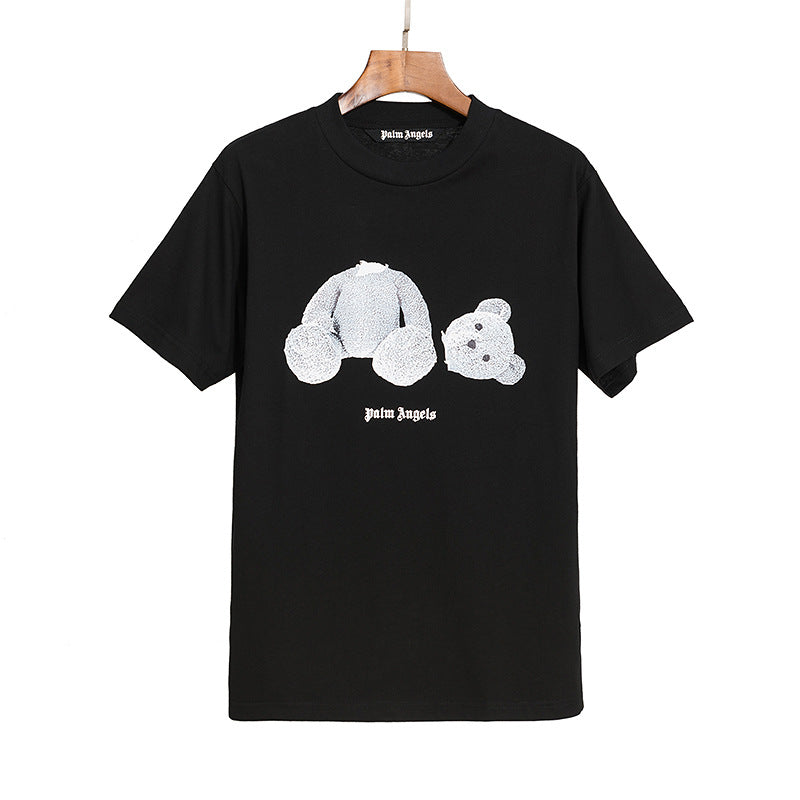 Palm Angels Teddy Bear Graphic Tee Loose Unisex Streetwear T-Shirt