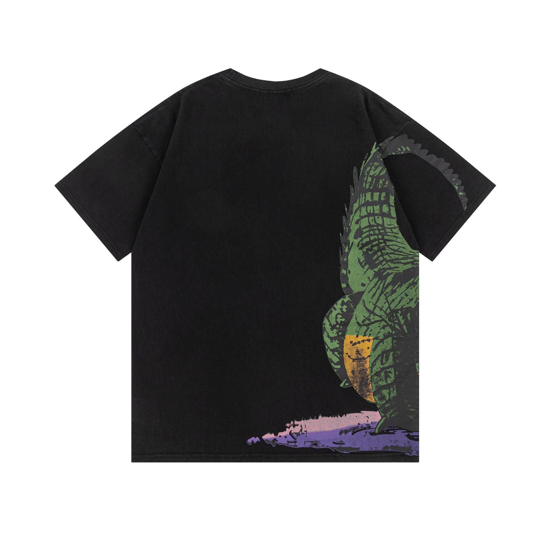 Off-White Crocodile Arrow Pattern Crew Neck Short Sleeve T Shirt Unisex