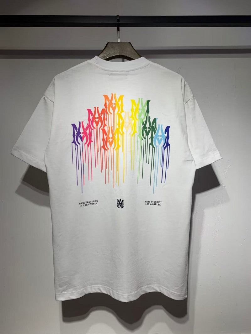 Amiri Multi‑Print Peace Dove Graffiti Oversized Tee Streetwear