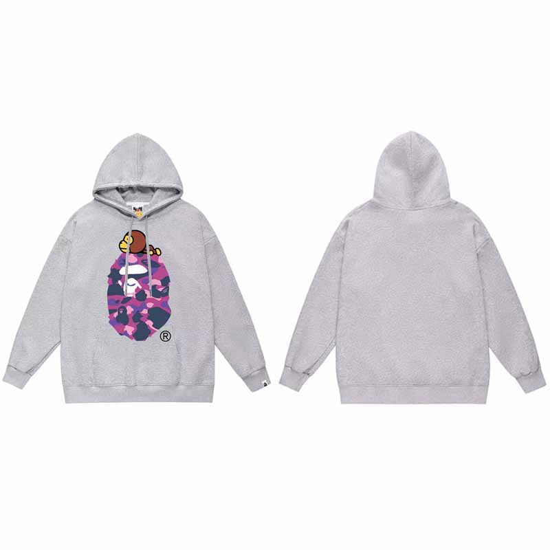 BAPE Hoodie Baby Milo Ape Head Multi Graphic Street Fleece Pullover